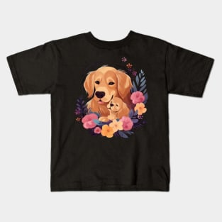 Golden Retriever Mothers Day Kids T-Shirt